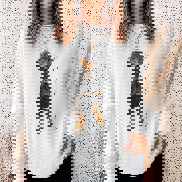 ドーベルマン シャツ ドーベルマン ピンシャー 犬 ママ お父さん 愛 ペット 子犬 スウェットシャツ 彼女への贈り物