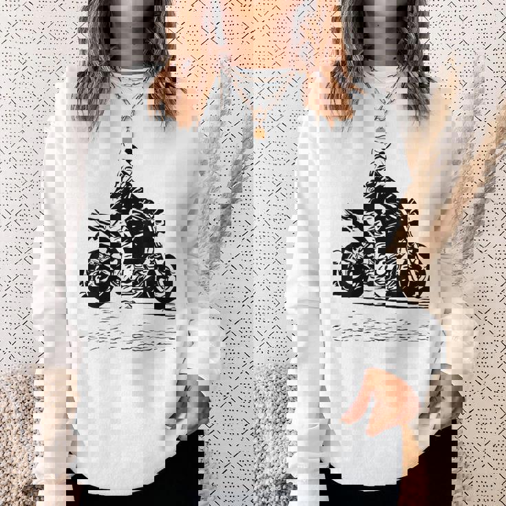 バイク オリジナル作品 タトゥーバイカーv650-Twin Cafe スウェットシャツ 彼女への贈り物