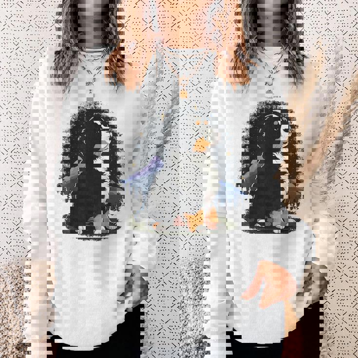 バーニーズマウンテンドッグ かわいいバーニーズマウンテンドッグ スウェットシャツ 彼女への贈り物