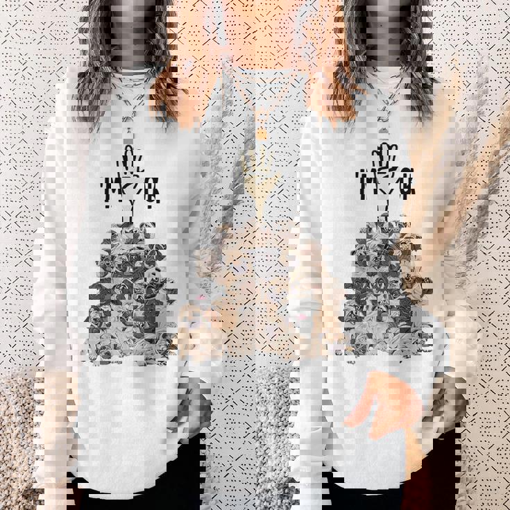 パグがいっぱい I'm Ok パグ好き。 スウェットシャツ 彼女への贈り物