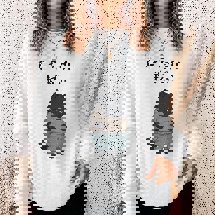 パーフェクトボディ 猫 デブ猫 太った猫 面白tシャツ おもしろ文字 ギャグ ネタ おもしろグッズ かわいい 動物好き スウェットシャツ 彼女への贈り物