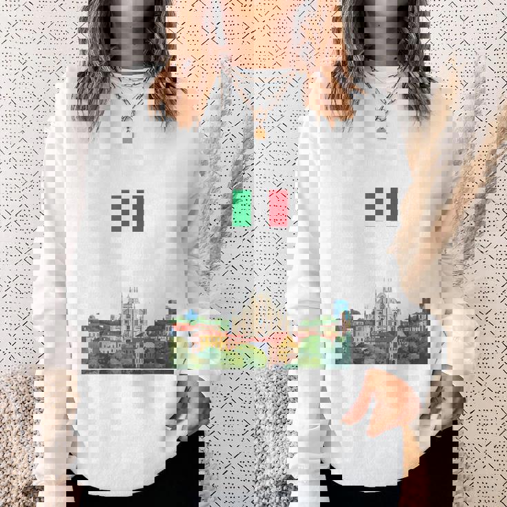 ミラノ お土産 イタリア 旅行 ミラノ バケーション イタリア国旗 スウェットシャツ 彼女への贈り物