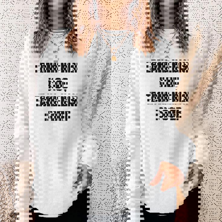 ヴィンテージの退職英語教師、面白い英語教師 スウェットシャツ 彼女への贈り物