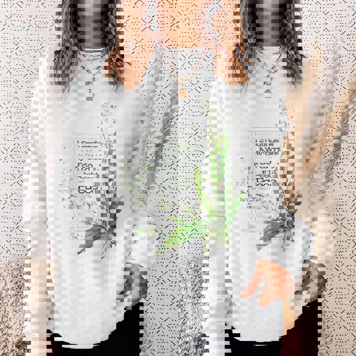 水彩 スズラン キリスト教の祈り スウェットシャツ 彼女への贈り物