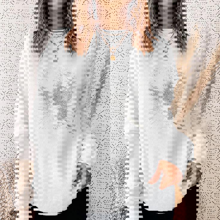 煙草の肖像画と猫ノワール猫 スウェットシャツ 彼女への贈り物