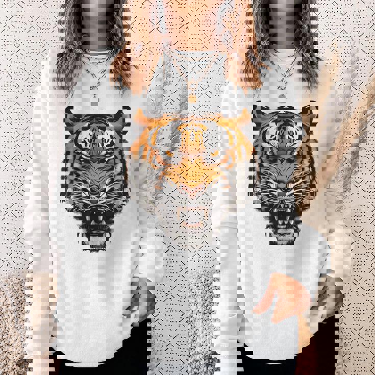 虎の肖像画 虎の恋人 野生動物 森の恋人 スウェットシャツ 彼女への贈り物