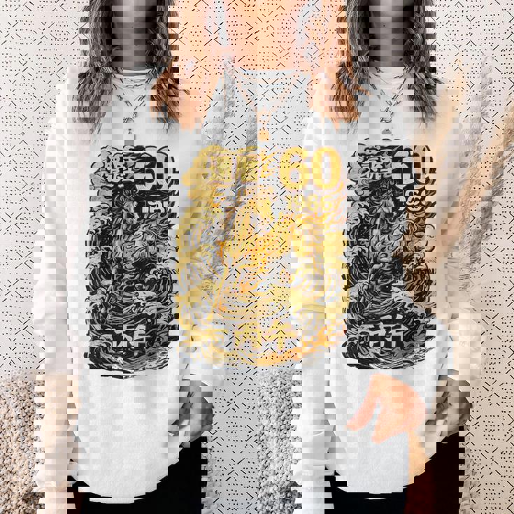 還暦 祝い 60歳 1966 丙午 火の馬 和風 和柄 馬 波 炎 記念 スウェットシャツ 彼女への贈り物