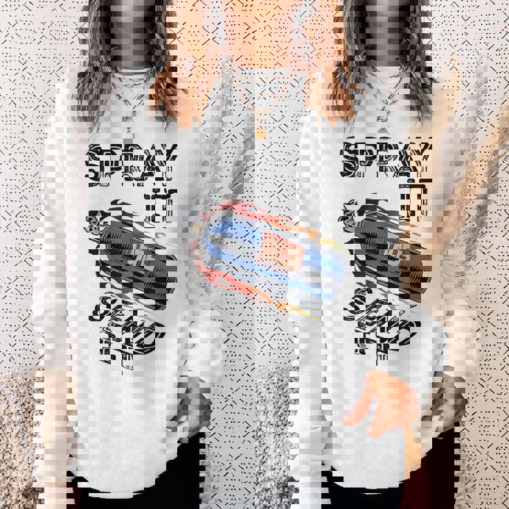 面白いドラッグレースカーnosスプレー Itend It スウェットシャツ 彼女への贈り物