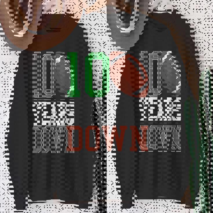10Th Birthday Football Ten Year Old Football Player Sweatshirt Gifts for Old Women
