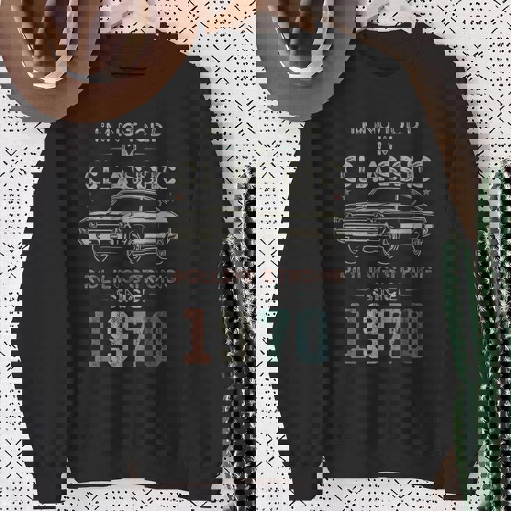 1970年生まれ、56歳の誕生日 クラシックカー スウェットシャツ 年配の女性への贈り物