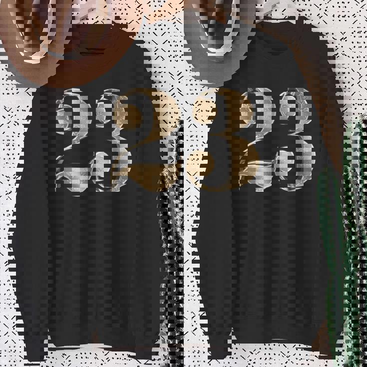 23 23 誕生日 お気に入り 数字 フルール・ド・リス スウェットシャツ 年配の女性への贈り物