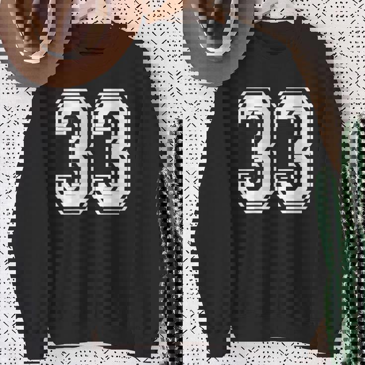 33番のスポーツスタイル。ホワイト。 スウェットシャツ 年配の女性への贈り物