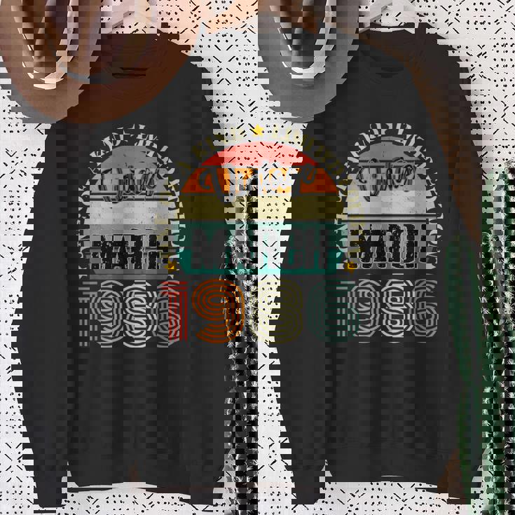 38歳 ヴィンテージ 1986年3月 38歳の誕生日 レトロ スウェットシャツ 年配の女性への贈り物