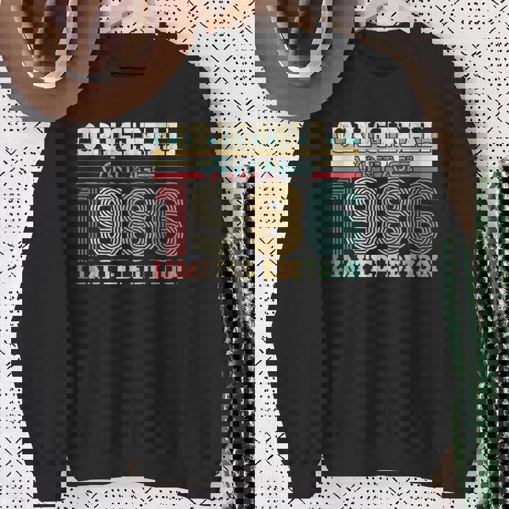 40 歳の誕生日 男性 オリジナル ヴィンテージ 1986 年 ギフト 長袖tシャツ スウェットシャツ 年配の女性への贈り物