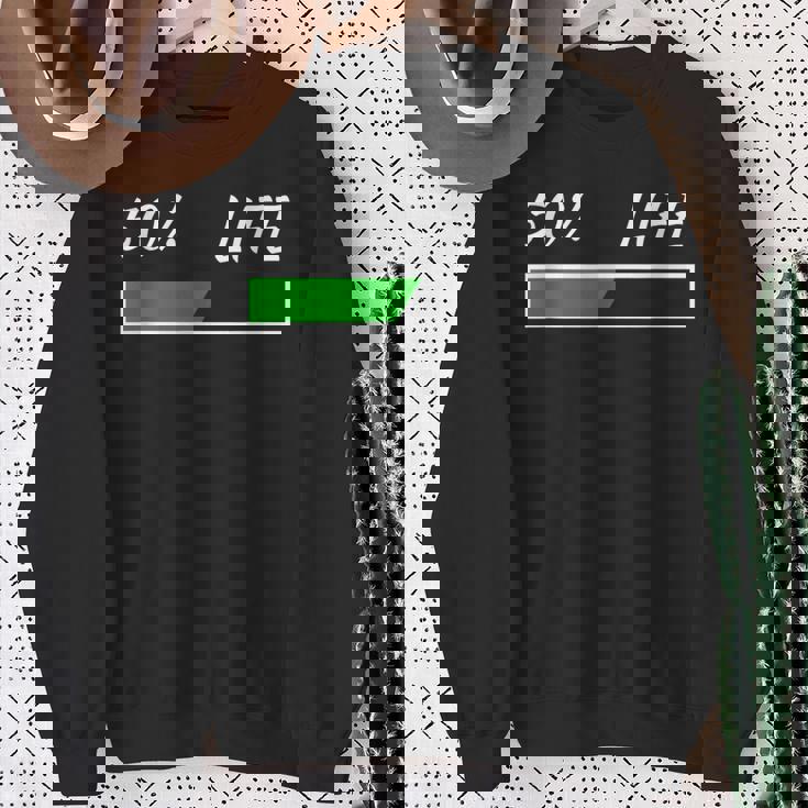 50Th Birthday 50 Life 50 Years Life Loading Bar 50 Percent スウェットシャツ 年配の女性への贈り物