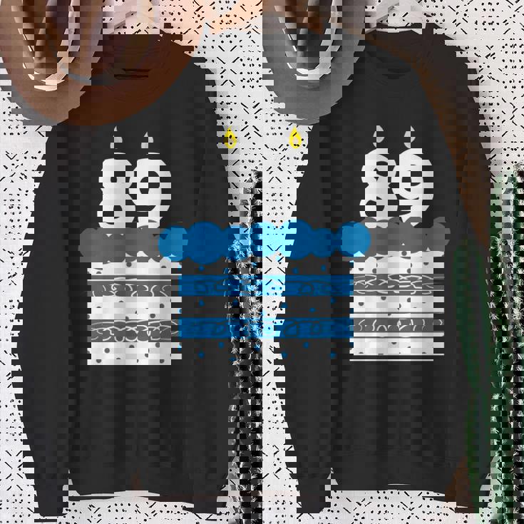 89 歳の誕生日番号 89 89 歳の誕生日番号 長袖tシャツ スウェットシャツ 年配の女性への贈り物