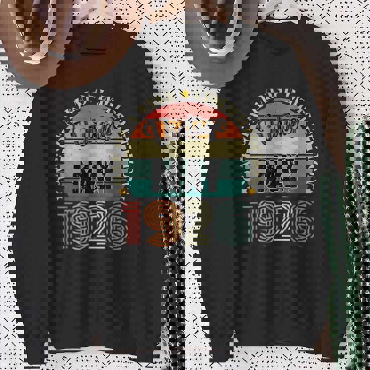 98歳 ヴィンテージ 1926年5月 98歳の誕生日 レトロ スウェットシャツ 年配の女性への贈り物