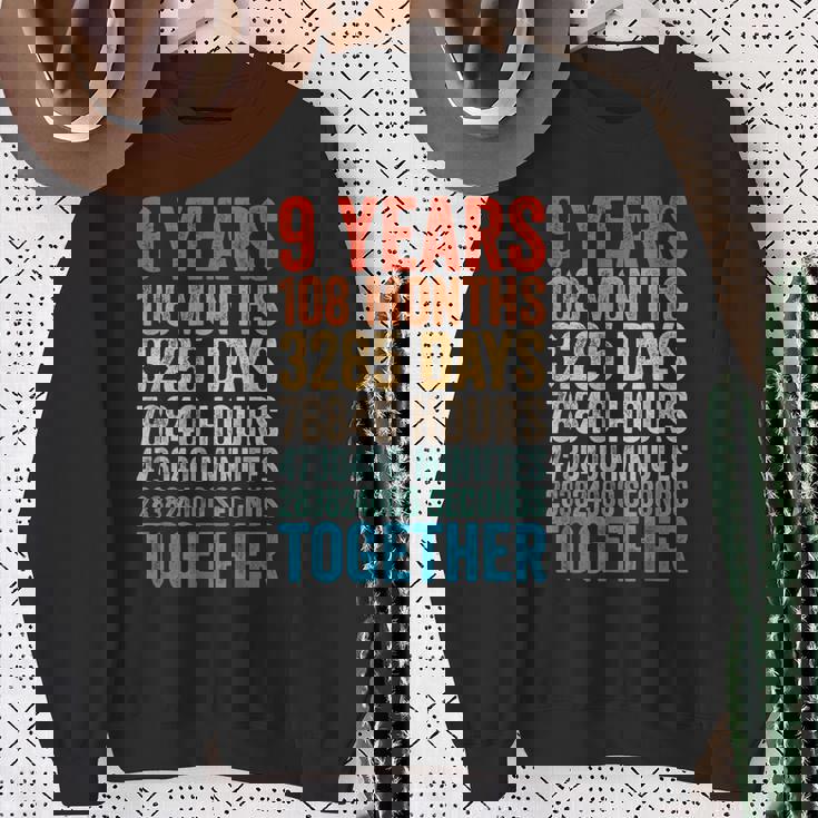 9年目の記念日 彼 彼女 カップル 9回目の結婚 スウェットシャツ 年配の女性への贈り物