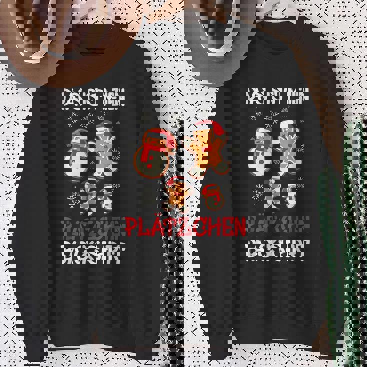 Backen Weihnachten Das Ist Mein Plätzchen Back Sweatshirt Geschenke für alte Frauen