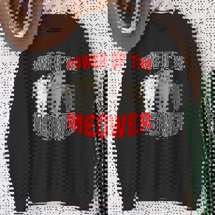 Catuperheros Power Of The Meower Feline Bossestrut Meow スウェットシャツ 年配の女性への贈り物