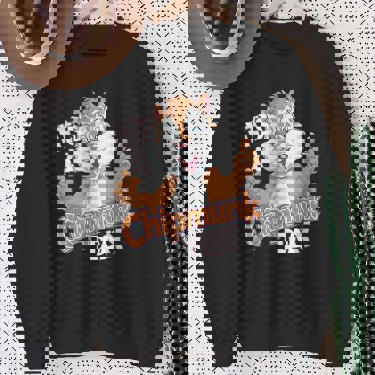 It Is A Chipmunk Day Happy Wildlife Animal Forest Animal Sweatshirt Gifts for Old Women