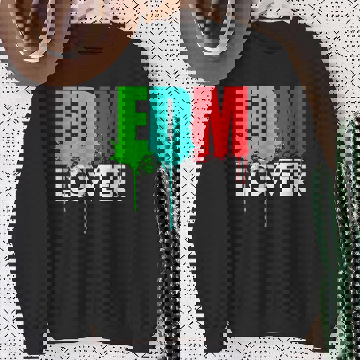 Cute Edm Cool Edm Lover Rave ホワイトインク スウェットシャツ 年配の女性への贈り物