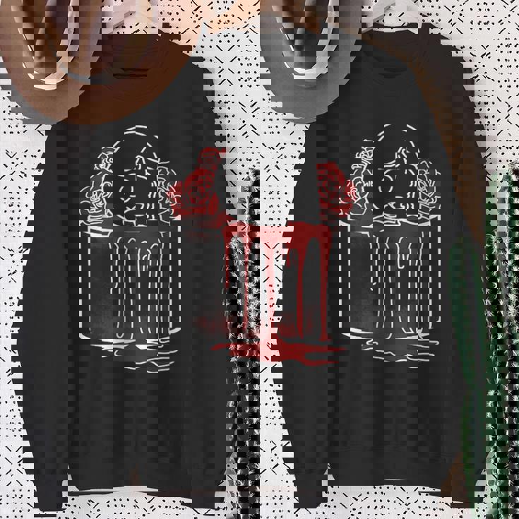 Deathcake バースデーケーキテーマ ケーキローズ ハロウィン スウェットシャツ 年配の女性への贈り物