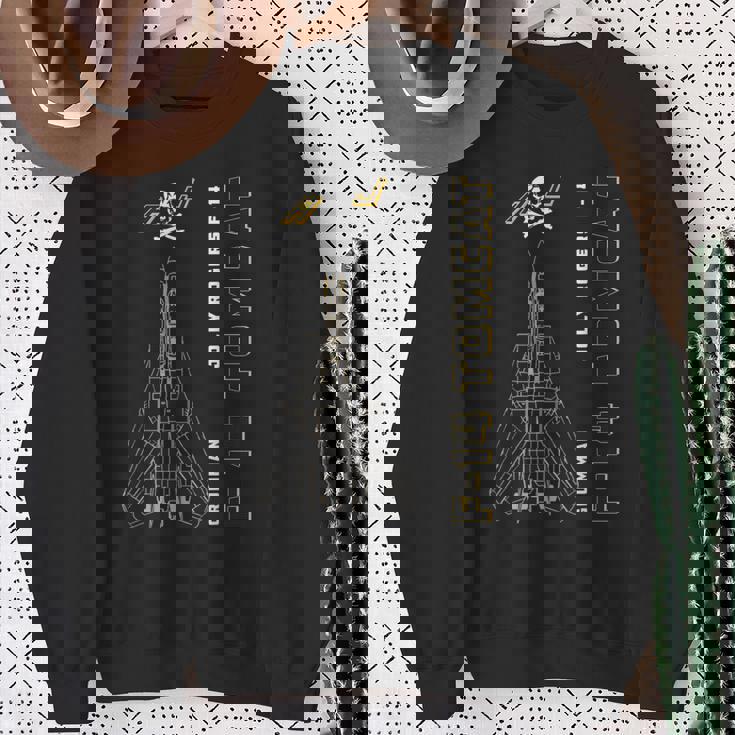 F-14 トムキャット ジョリーロジャース ジェット機プロフィールfa-103 スウェットシャツ 年配の女性への贈り物