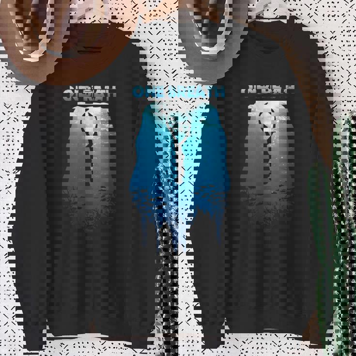 Freediving One Breath ダイビング Apnea オーシャンフリー ダイブシー 長袖tシャツ スウェットシャツ 年配の女性への贈り物