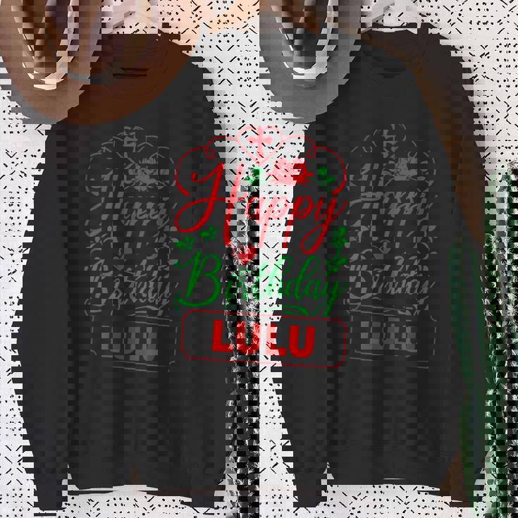 Happy Birthday Lulu かわいいクリスマスルル スウェットシャツ 年配の女性への贈り物