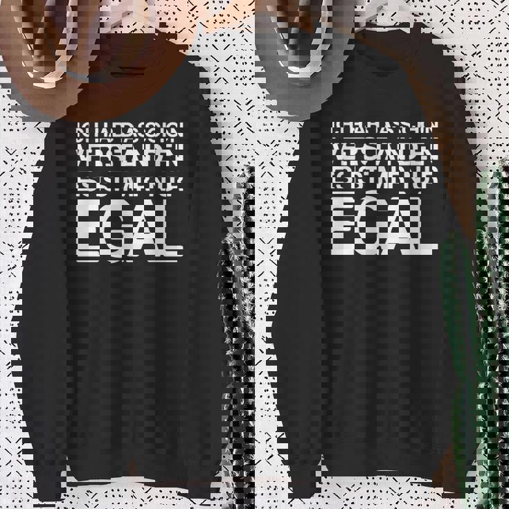 Ich Hab Daschonerstanden 面白いドイツ語の言葉 長袖tシャツ スウェットシャツ 年配の女性への贈り物