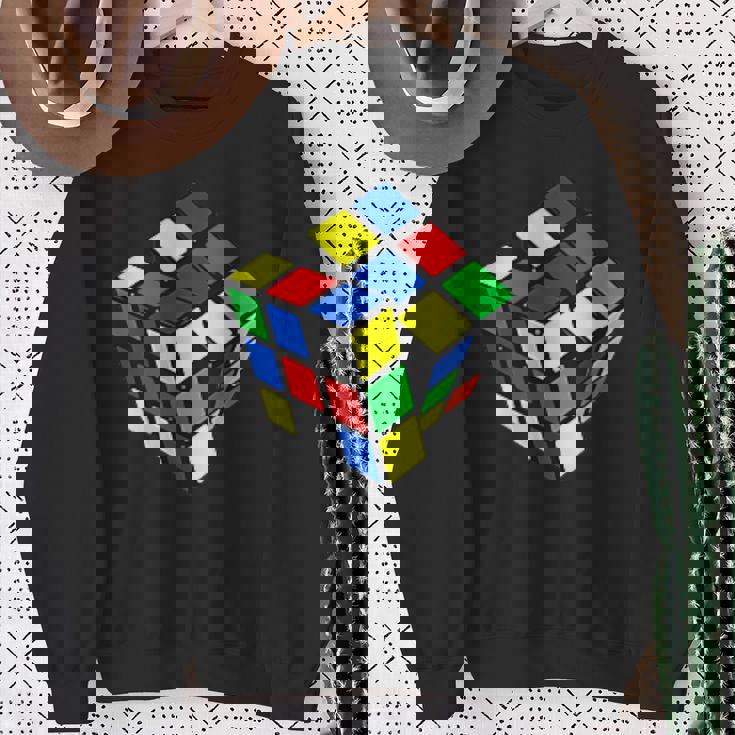 Impossible Rubik Rubix キューブポケット レトロ ゲームボーイ スウェットシャツ 年配の女性への贈り物