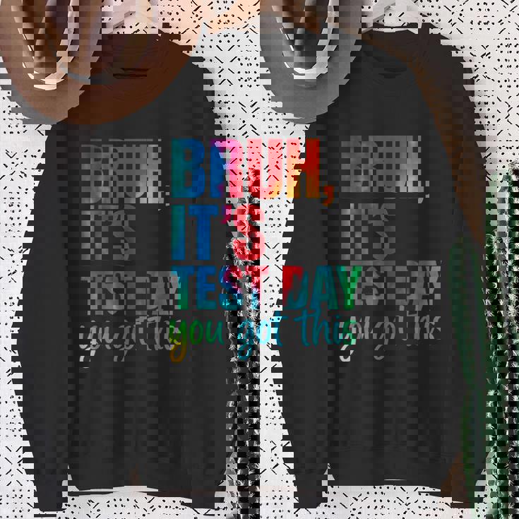 Its Test Day シャツ 学生 モチベーション ポジティブ バイブ スウェットシャツ 年配の女性への贈り物