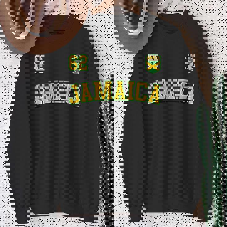 Jamaica 62 2024 年独立記念日ジャマイカ国旗ジャージ 長袖tシャツ スウェットシャツ 年配の女性への贈り物