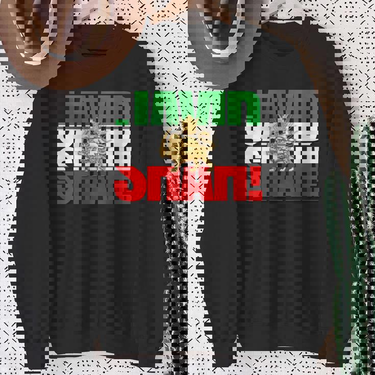 Javidhah イラン国旗 ペルシャパフラヴィー ライオンと太陽 長袖tシャツ スウェットシャツ 年配の女性への贈り物