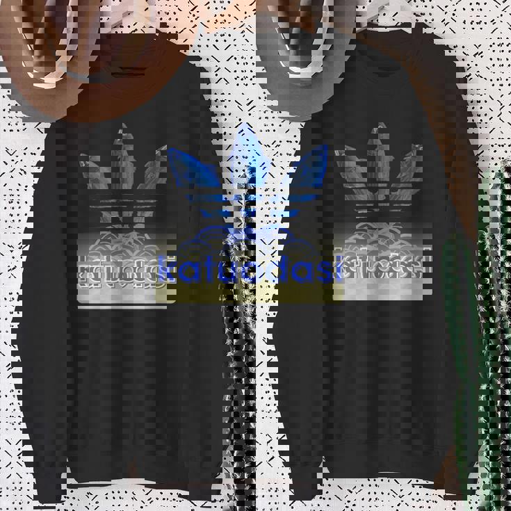 Katuodasi鰹と出汁の和風アートデザイン スウェットシャツ 年配の女性への贈り物