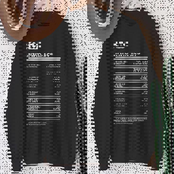 Koji 栄養成分表示 スウェットシャツ 年配の女性への贈り物