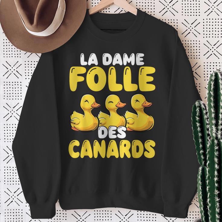 La Dame Folle Des Canards Amoureux Des Animaux Ferme Sweater e Cadeaux pour les femmes âgées