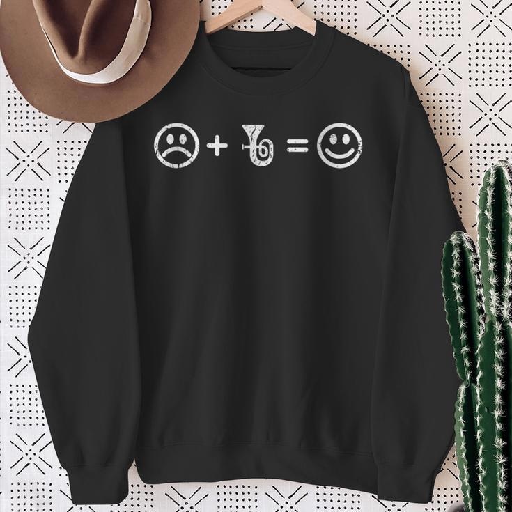 La Musique De Tubas Rend Heureux Un Professeur De Tuba Drôle Sweater e Cadeaux pour les femmes âgées