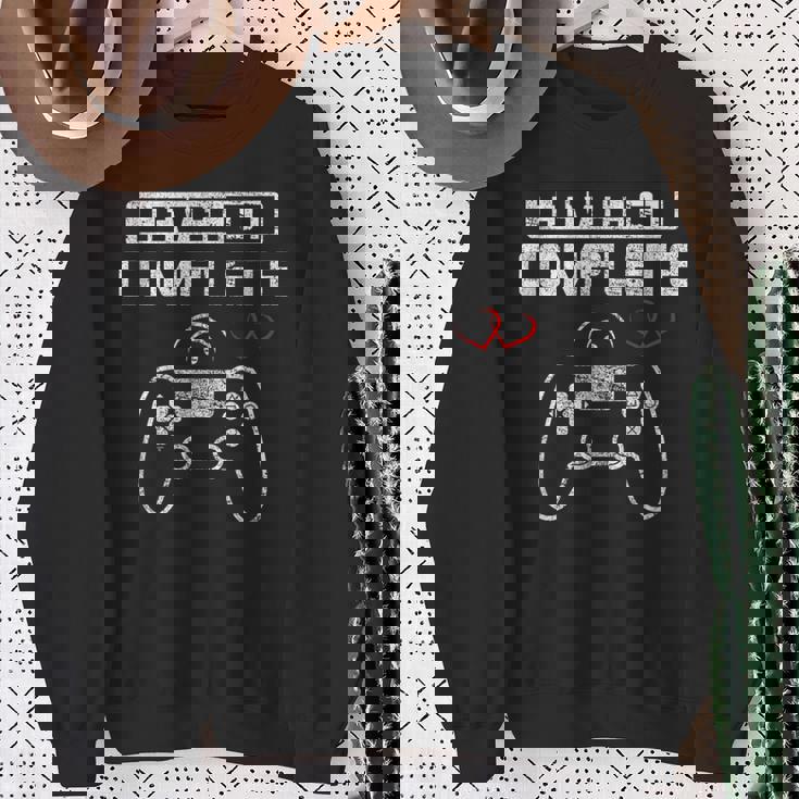 Level 1 完全 1St Wedding Anniversary First Year Him Her スウェットシャツ 年配の女性への贈り物