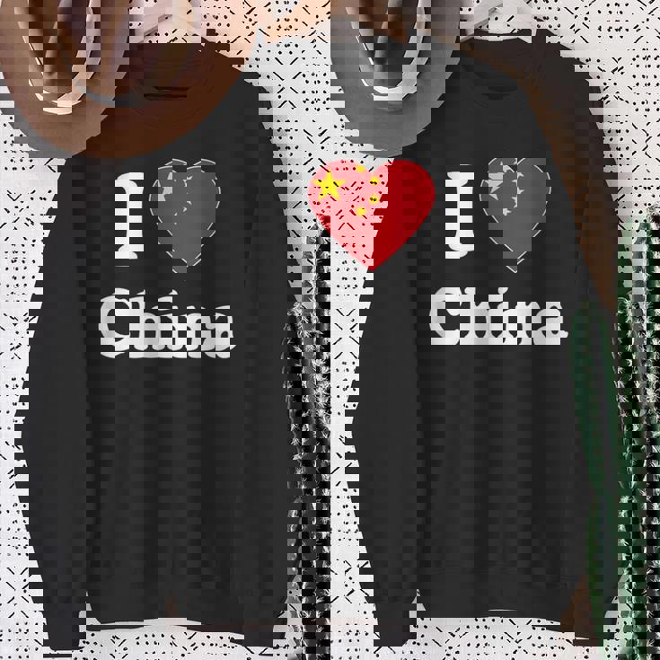 I Love China I Heart China Chinese スウェットシャツ 年配の女性への贈り物