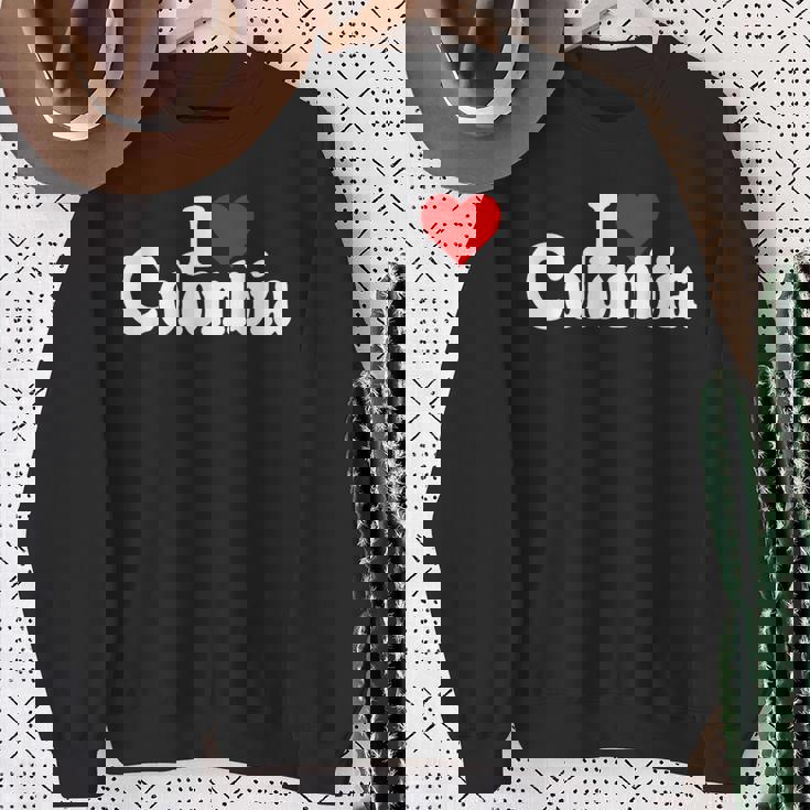 I Love Heart コロンビア 南アメリカ ボゴタ コロンビア文化 スウェットシャツ 年配の女性への贈り物