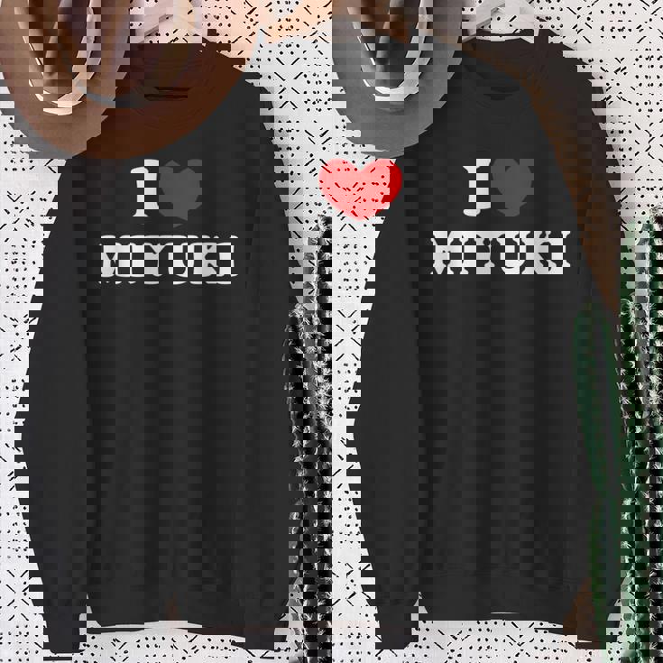 I Love Miyuki 私は愛する Miyuki スウェットシャツ 年配の女性への贈り物