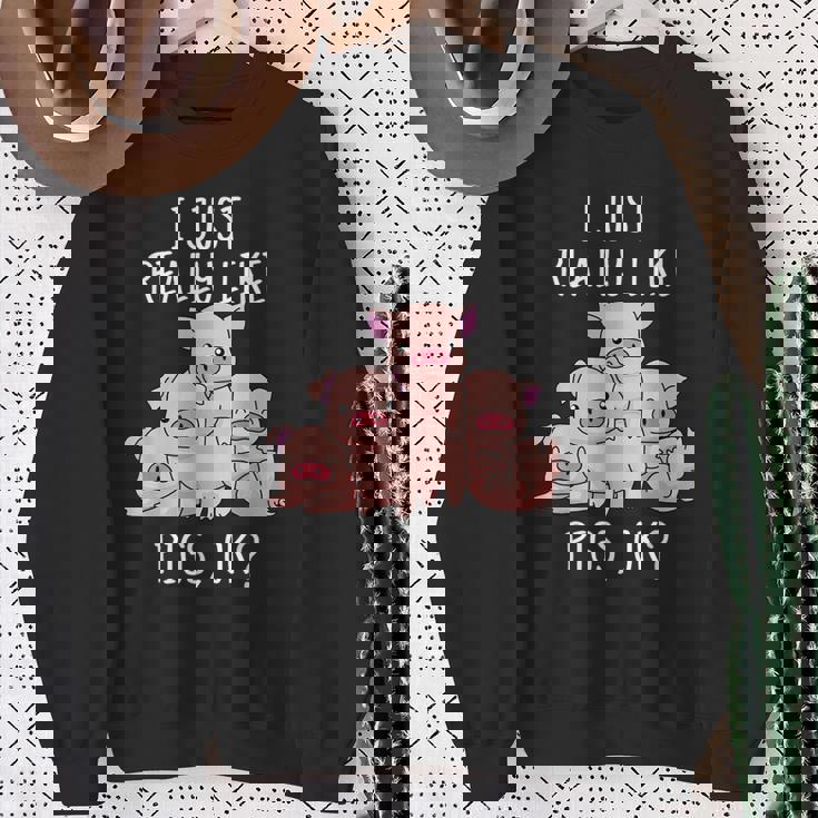 Love Pig シャツ レディース 豚 ギフト 豚 メンズ キュート 豚 スウェットシャツ 年配の女性への贈り物