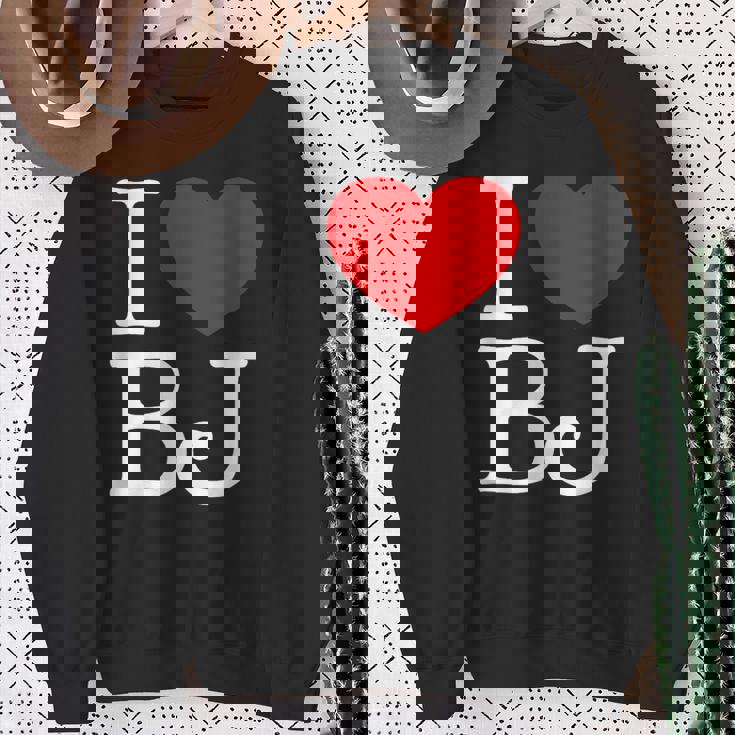 I Love ハート Bj スウェットシャツ 年配の女性への贈り物
