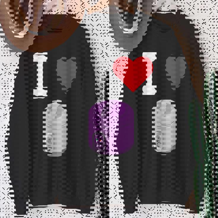 I Love 炊飯器 キッチン家電 パーフェクトメイド 食事 長袖tシャツ スウェットシャツ 年配の女性への贈り物