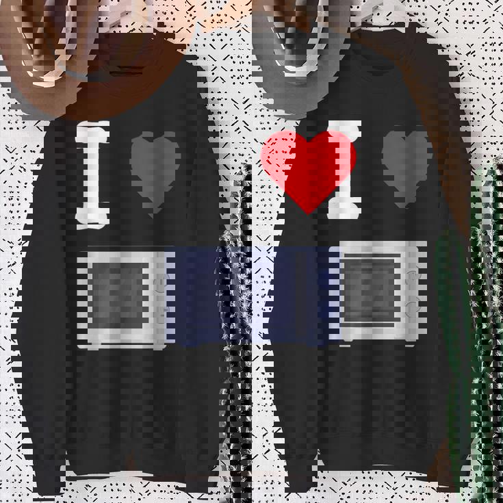 I Love 電子レンジ オーブン 料理 暖房 食品 キッチン 家電 スウェットシャツ 年配の女性への贈り物