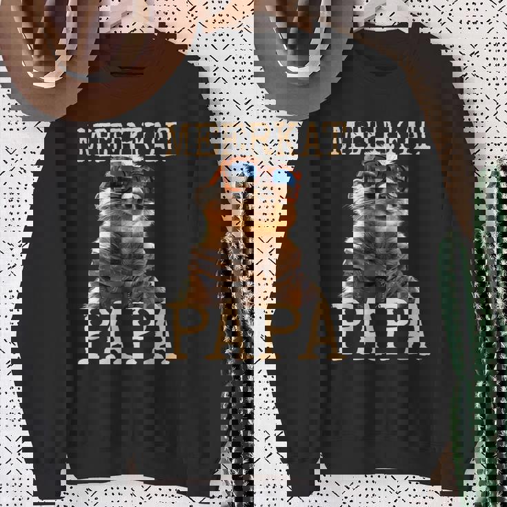 Meerkat Papaミーアキャット パパ パパ 父の日 マングース パパ スリケート ファーザー スウェットシャツ 年配の女性への贈り物