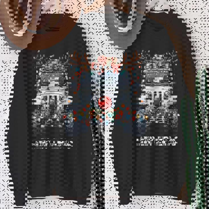 Merry Jeepmas Ugly Light Reindeer Christmas Sweatshirt Gifts for Old Women Merry Jeepmas Ugly Light Reindeer Christmas Sweatshirt Gifts for Old Women