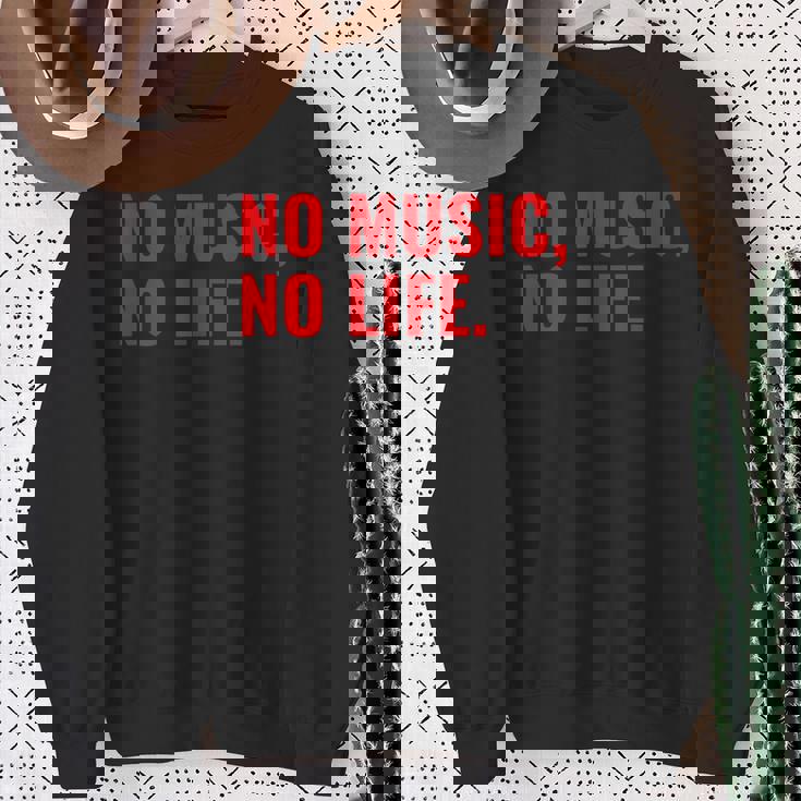No Music No Life For All Music Lovers メンズレディース スウェットシャツ 年配の女性への贈り物